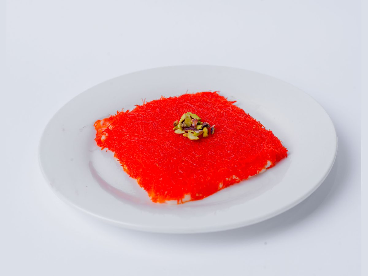 Red Kunafa with Cheese